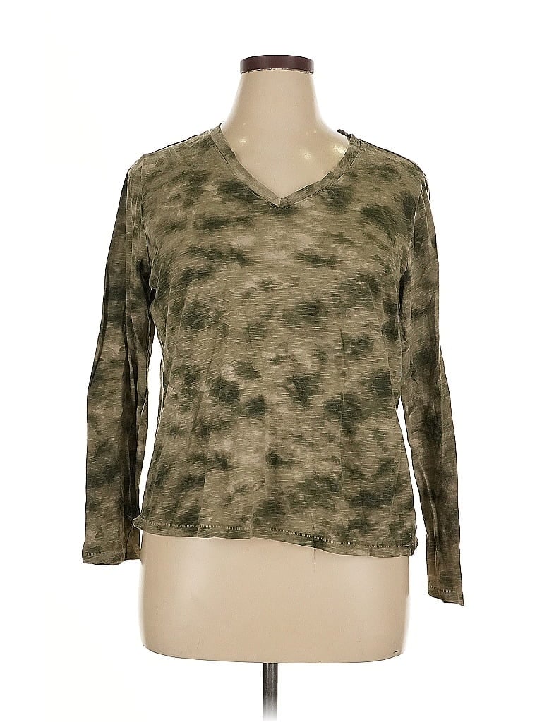 Pre-owned Sonoma Goods For Life 3/4 Sleeve T-shirt In Green