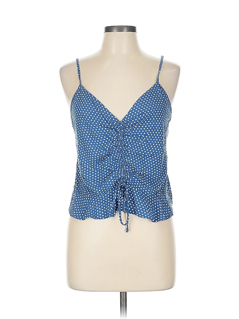 Pre-owned Elodie Sleeveless Blouse In Blue