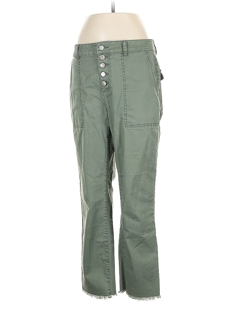 Pre-owned Ann Taylor Loft Cargo Pants In Green
