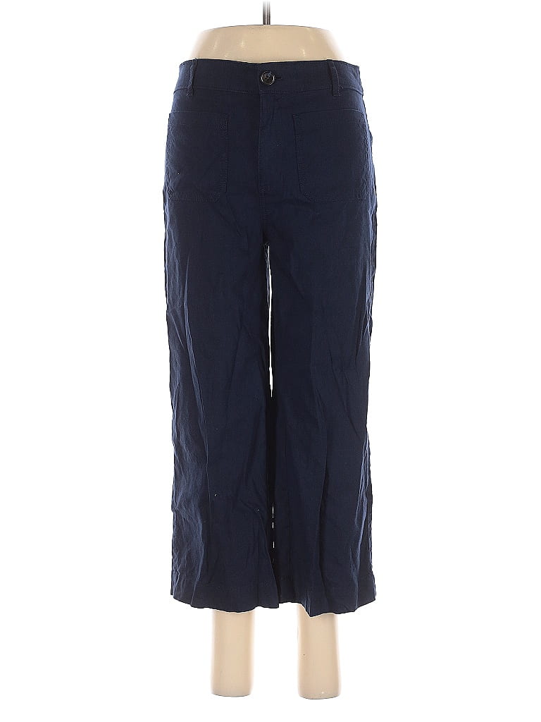 Pre-owned Ann Taylor Loft Linen Pants In Blue