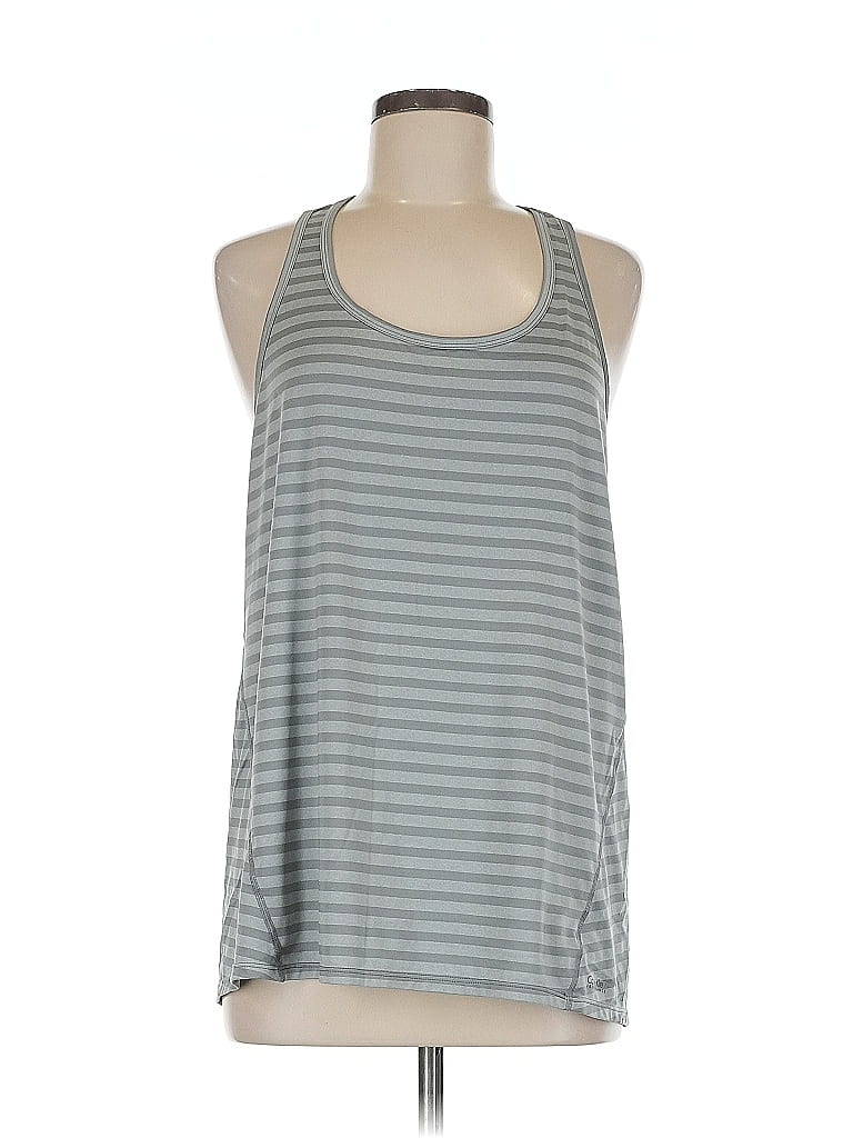 Pre-owned Calvin Klein Tank Top Gray Halter Neckline Tops