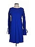 Halogen Solid Blue Casual Dress Size XS - photo 1