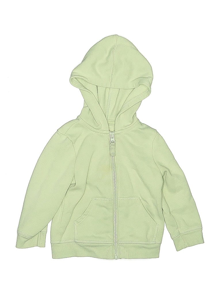 Pre-owned Cat & Jack Kids' Zip Up Hoodie In Green