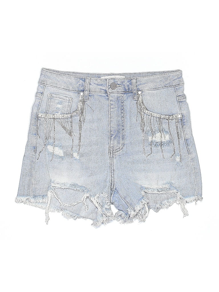 Risen Denim Shorts In Blue