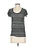 Athleta Stripes Gray Short Sleeve T-Shirt Size XXS - photo 1