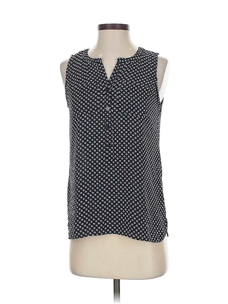 Pre-owned Ann Taylor Loft Sleeveless Blouse In Black