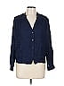 Berenice 100% Viscose Blue 3/4 Sleeve Button-Down Shirt Size L (estimated) - photo 1