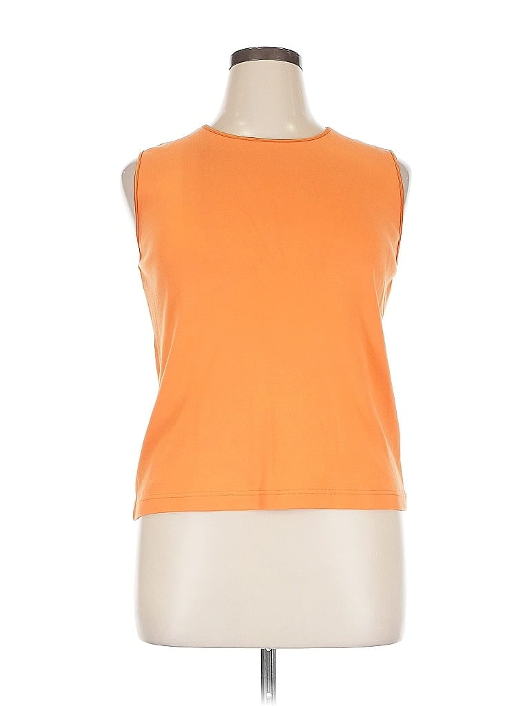 Pre-owned Christopher & Banks Sleeveless T-shirt In Orange