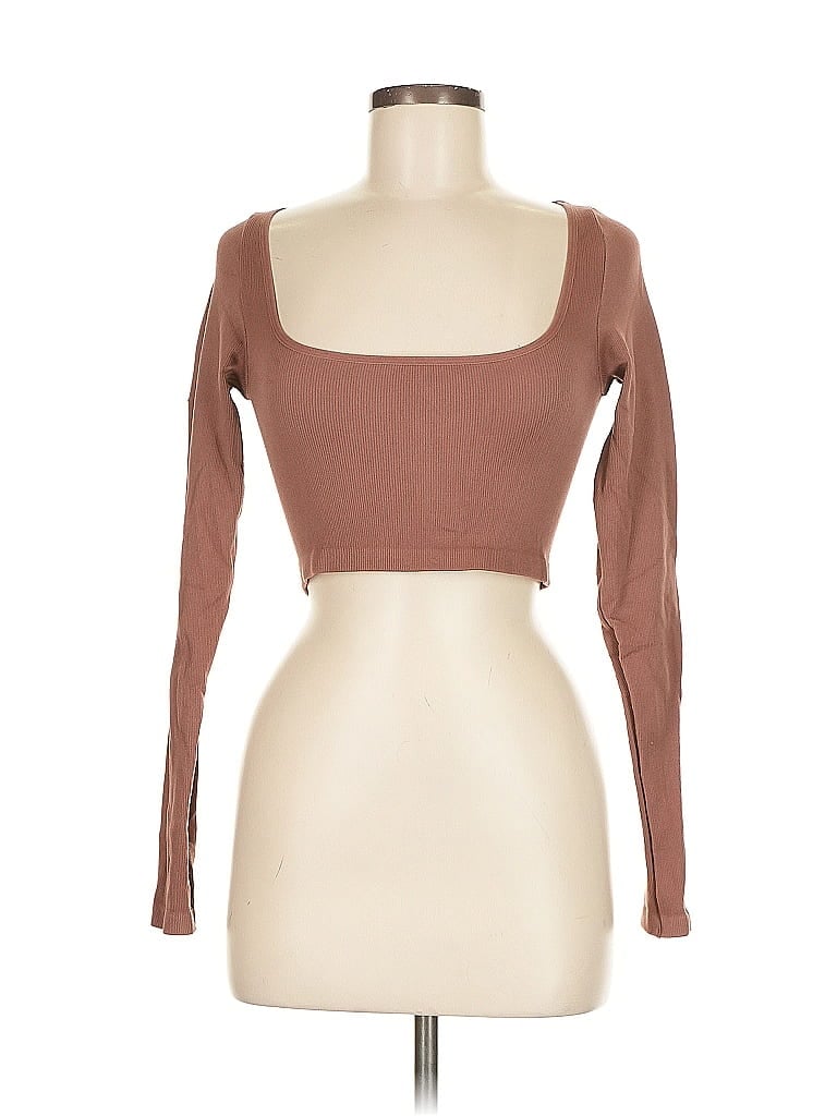 Pre-owned Sun-deh Long Sleeve T-shirt In Brown