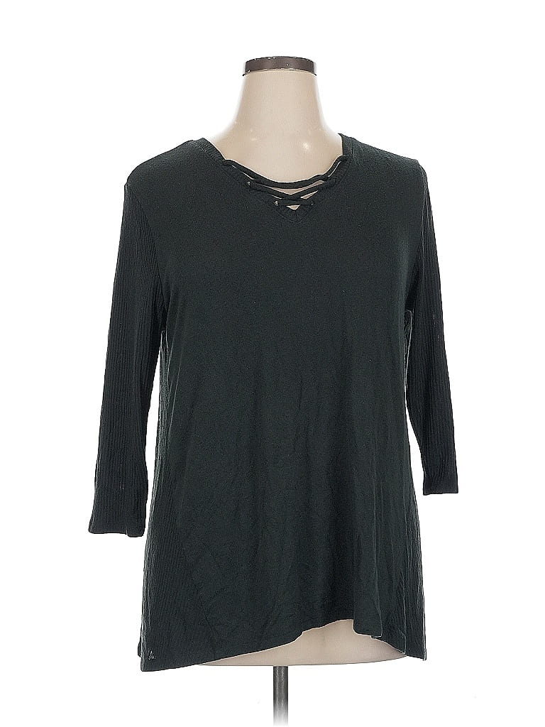 LANE BRYANT Pre-owned Pullover Sweater In Green