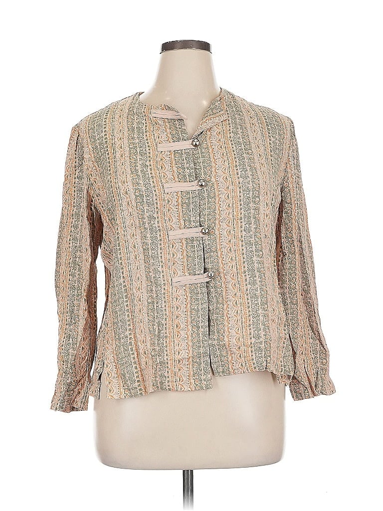 R & M RICHARDS Pre-owned 3/4 Sleeve Blouse In Brown