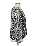 St. John Animal Print Silver Gray Long Sleeve Silk Top Size 16 - photo 4