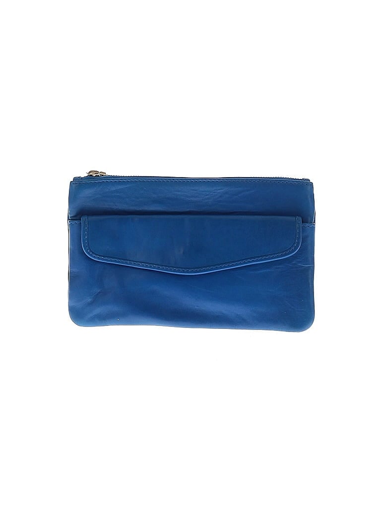 Pre-owned Galeries Lafayette Leather Clutch In Blue