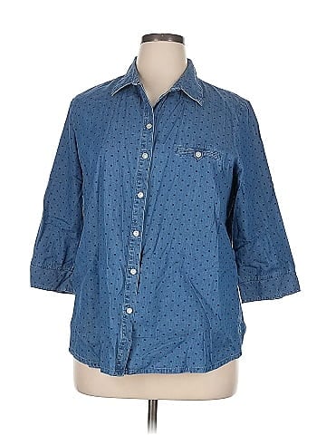 Allison Daley 3/4 Sleeve Button-Down Shirt (view 1)