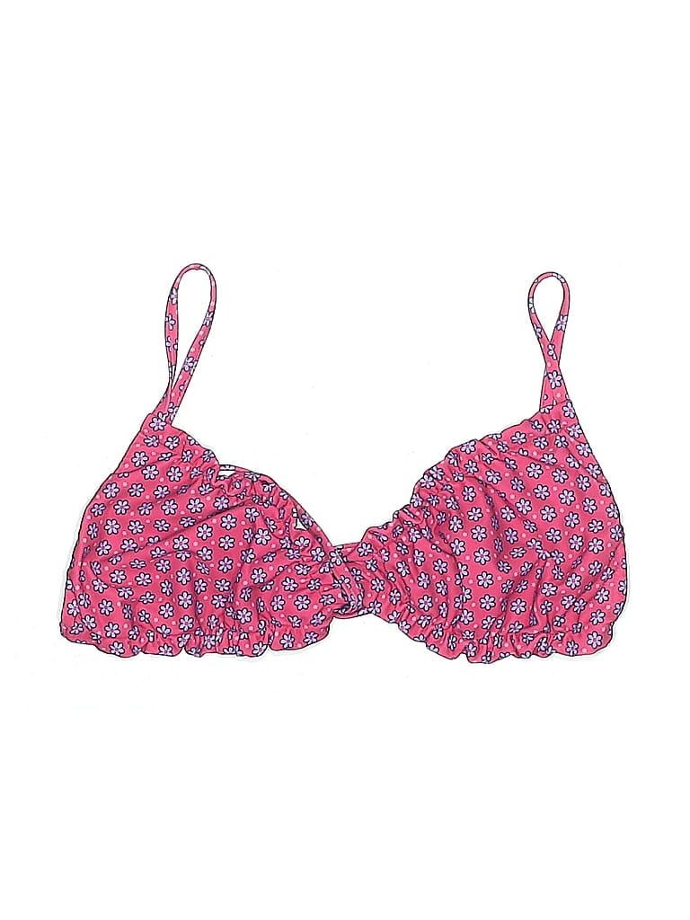 Pre-owned Hayden Harnett Swimsuit Top Pink Paisley Pattern Swimwear