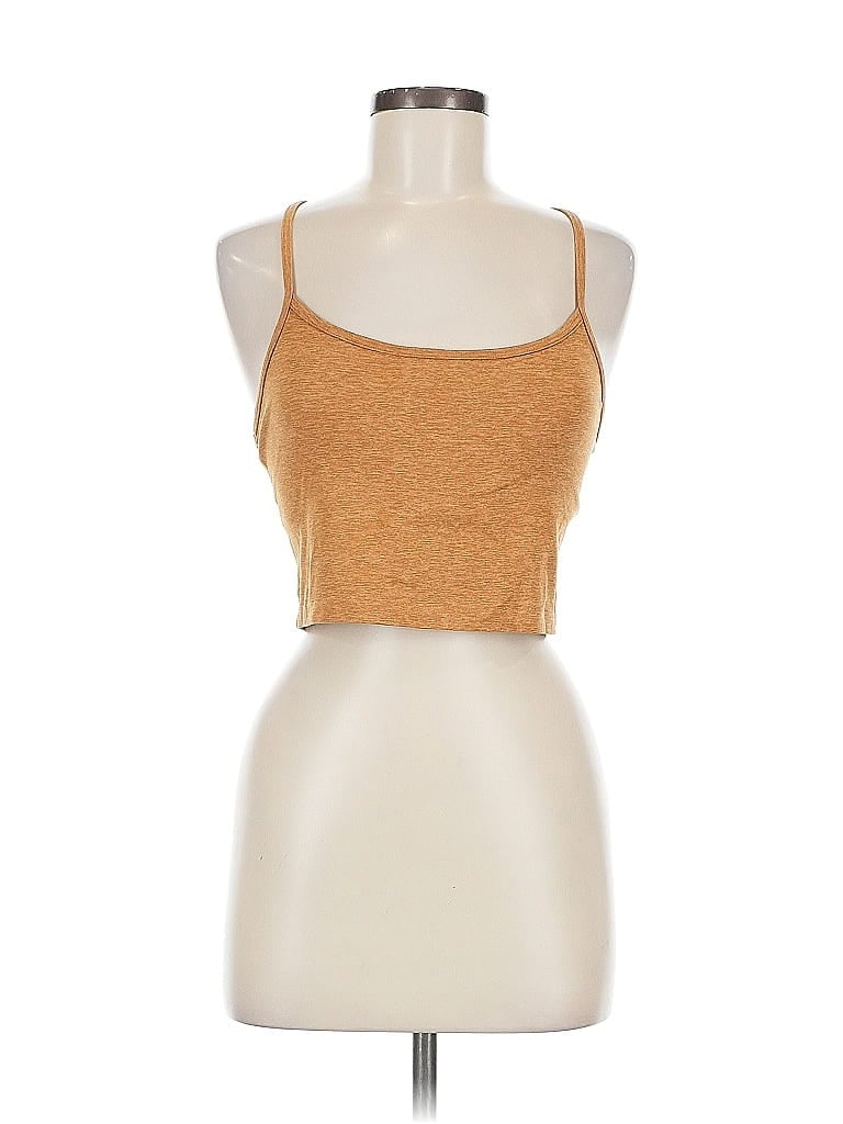 Pre-owned Offline By Aerie Tank Top Gold Halter Neckline Tops