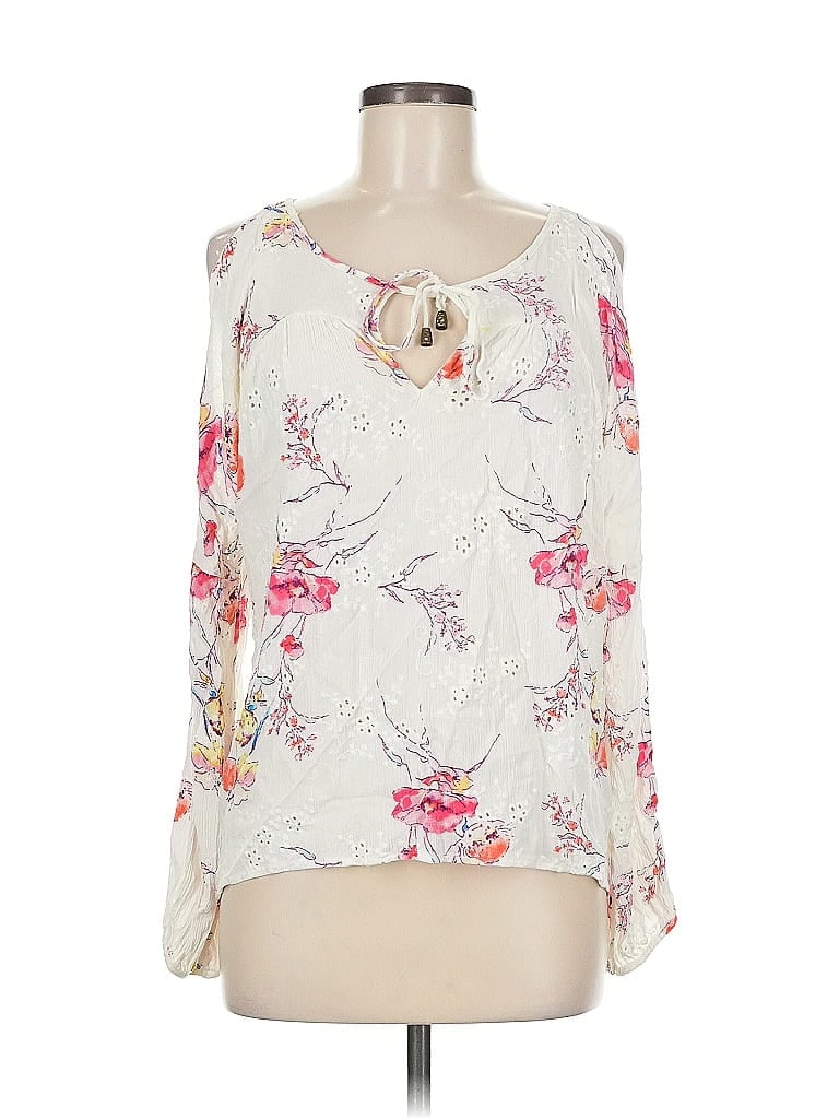 Pre-owned Lovestitch 3/4 Sleeve Blouse In White