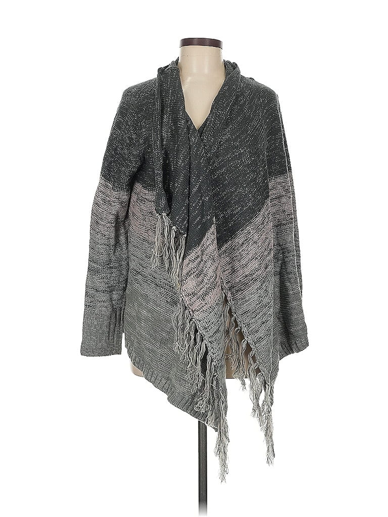 Pre-owned Knox Rose Poncho In Gray