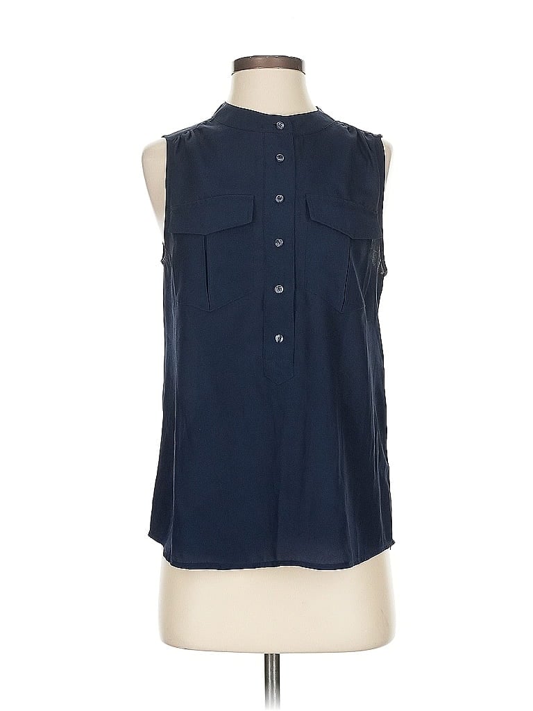 Pre-owned J.crew Factory Store Sleeveless Blouse In Blue