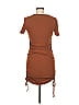 Zara Solid Brown Casual Dress Size M - photo 2