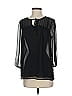 Sabine 100% Polyester Black 3/4 Sleeve Blouse Size S - photo 1