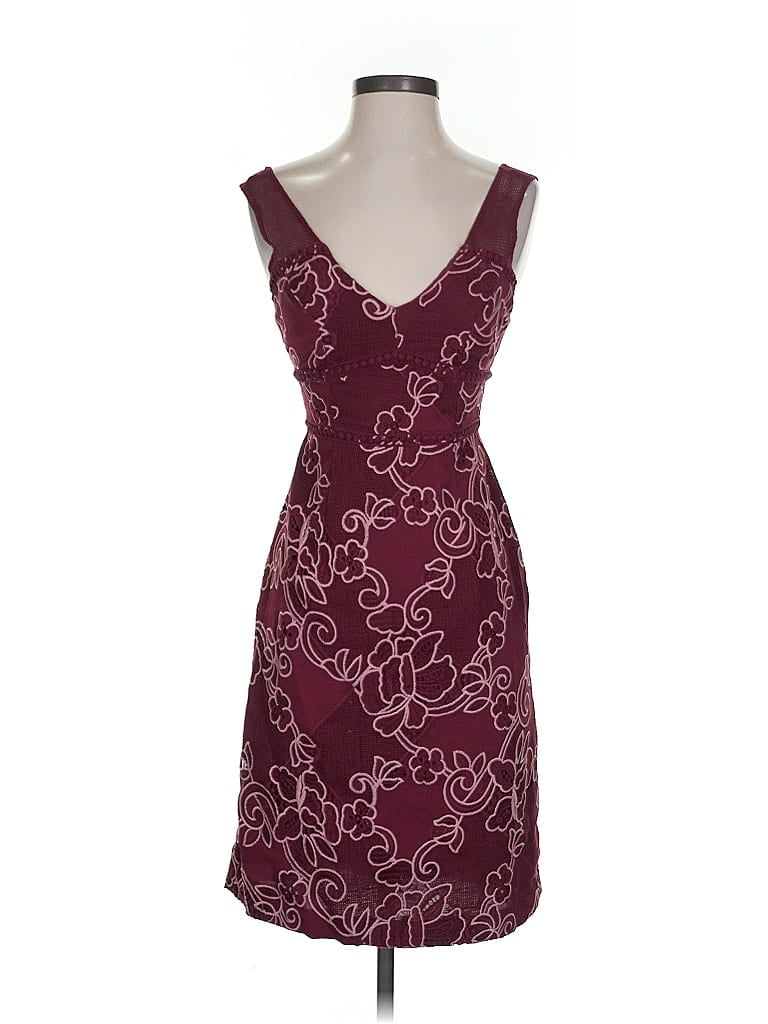 Pre-owned Moulinette Soeurs Cocktail Dress In Burgundy