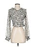 ONETEASPOON 100% Polyester Silver Long Sleeve Blouse Size S - photo 1