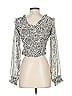 ONETEASPOON 100% Polyester Silver Long Sleeve Blouse Size S - photo 2