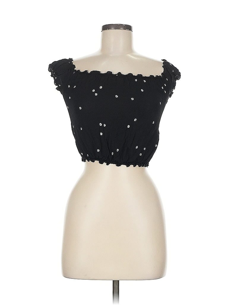 Pre-owned John Galt Tube Top Black Strapless Neckline Tops