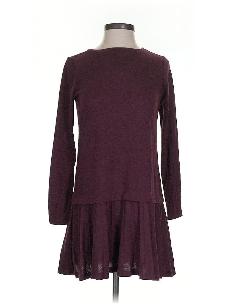 Pre-owned Ann Taylor Loft Casual Dress In Burgundy