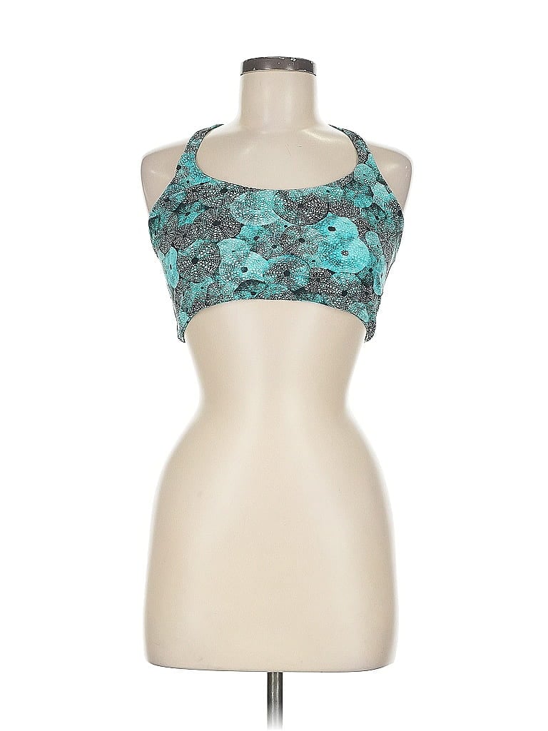 Pre-owned Unbranded Tank Top Teal Halter Neckline Tops In Blue