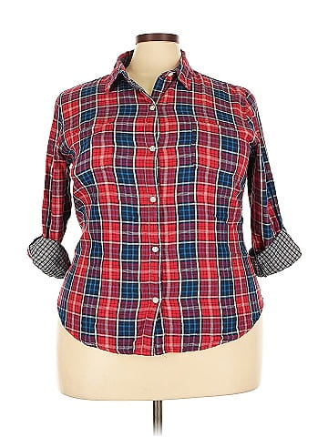 Riders by Lee 3/4 Sleeve Button-Down Shirt (view 1)