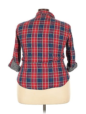 Riders by Lee 3/4 Sleeve Button-Down Shirt (view 2)