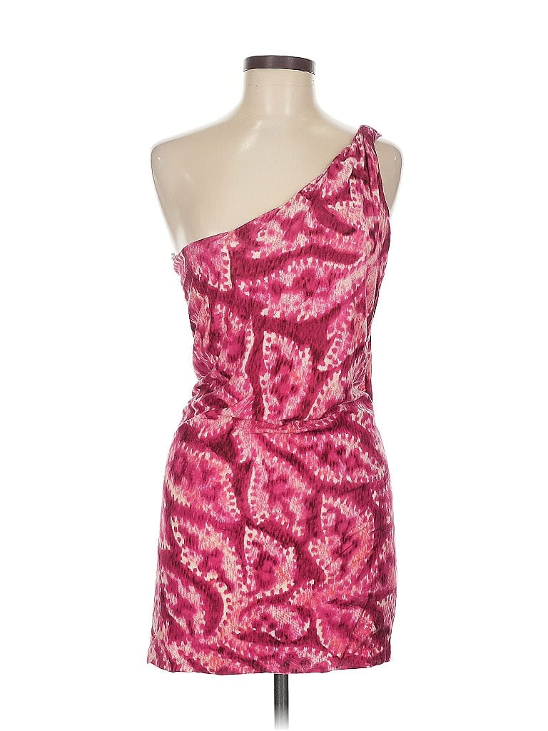 Pre-owned Guess Sleeveless Top Pink One Shoulder Neckline Tops