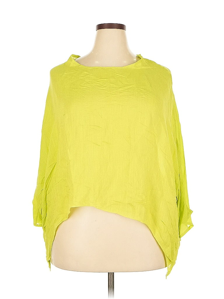 Pre-owned Unbranded 3/4 Sleeve Blouse In Green