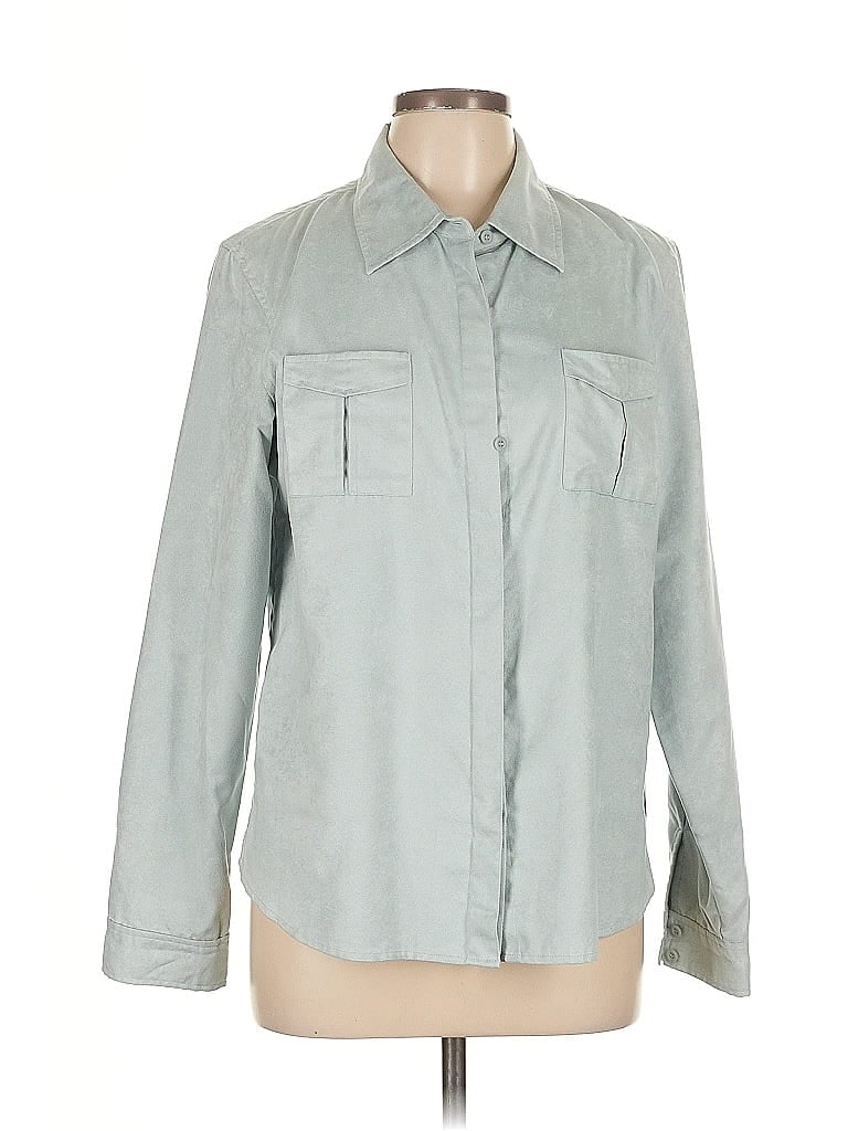 LIZ CLAIBORNE Pre-owned Long Sleeve Blouse In Gray