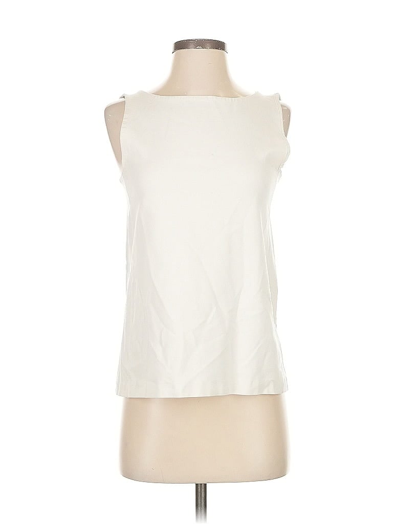 Pre-owned Ann Taylor Sleeveless Blouse In White