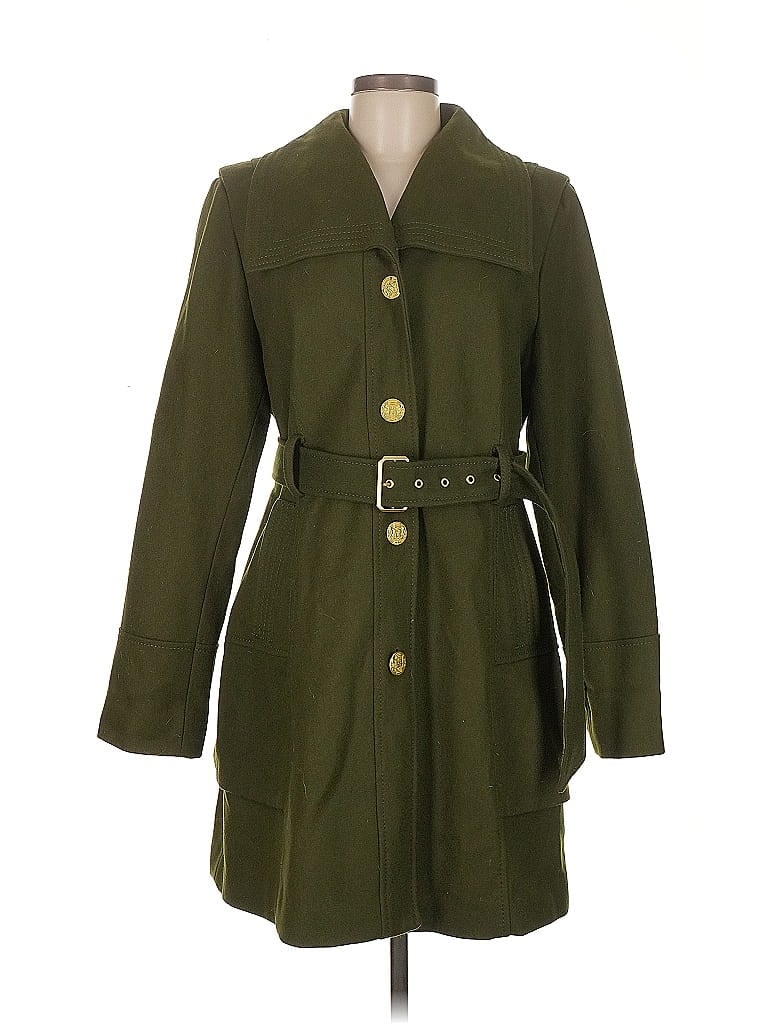 Pre-owned Guess Trenchcoat In Green