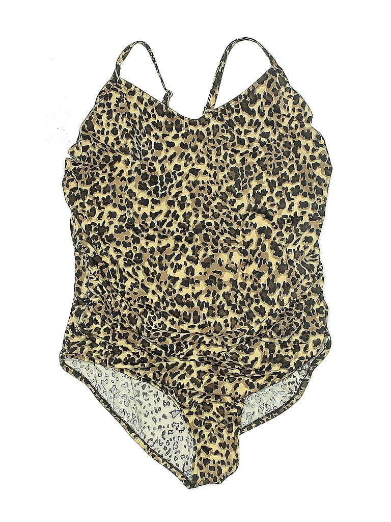 Pre-owned Aqua Green One Piece Swimsuit In Gold