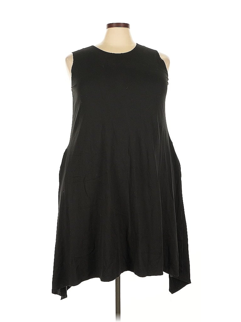 Pre-owned Lafayette 148 Sleeveless Top Black Keyhole Neckline Tops