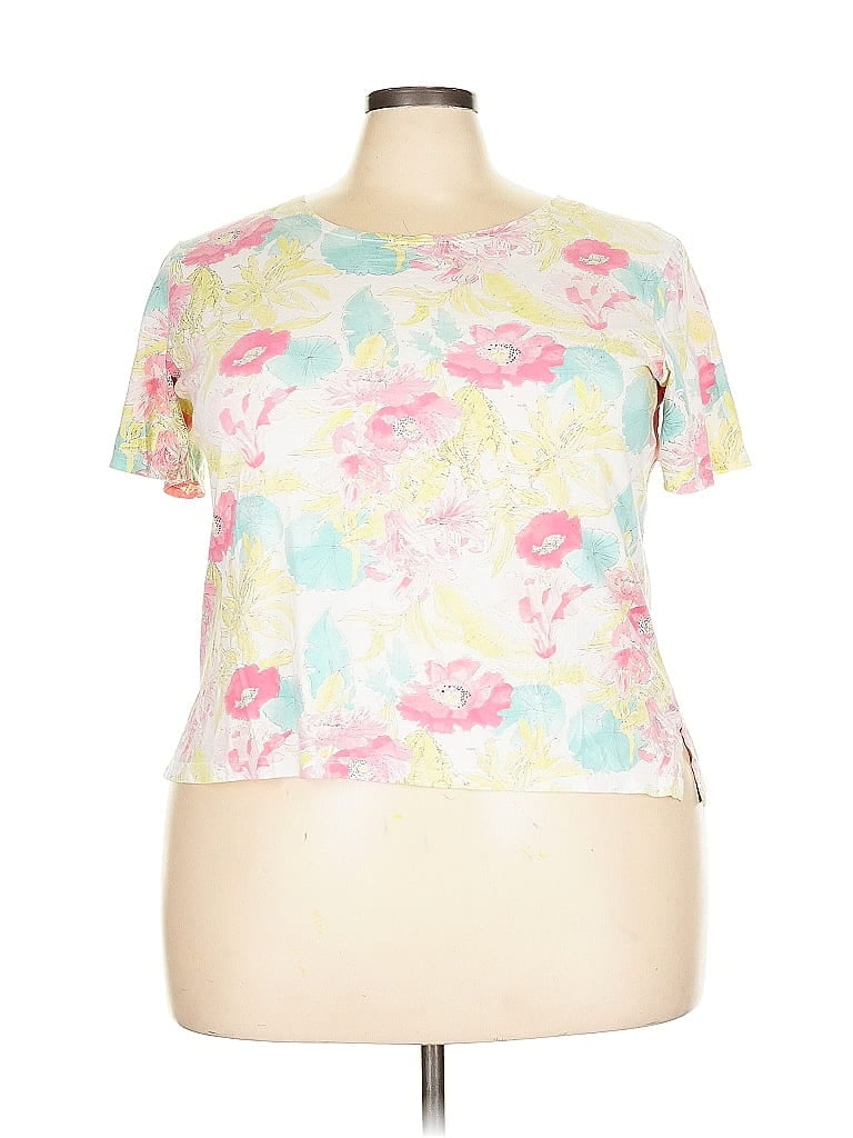 Pre-owned Talbots Short Sleeve T-shirt In White