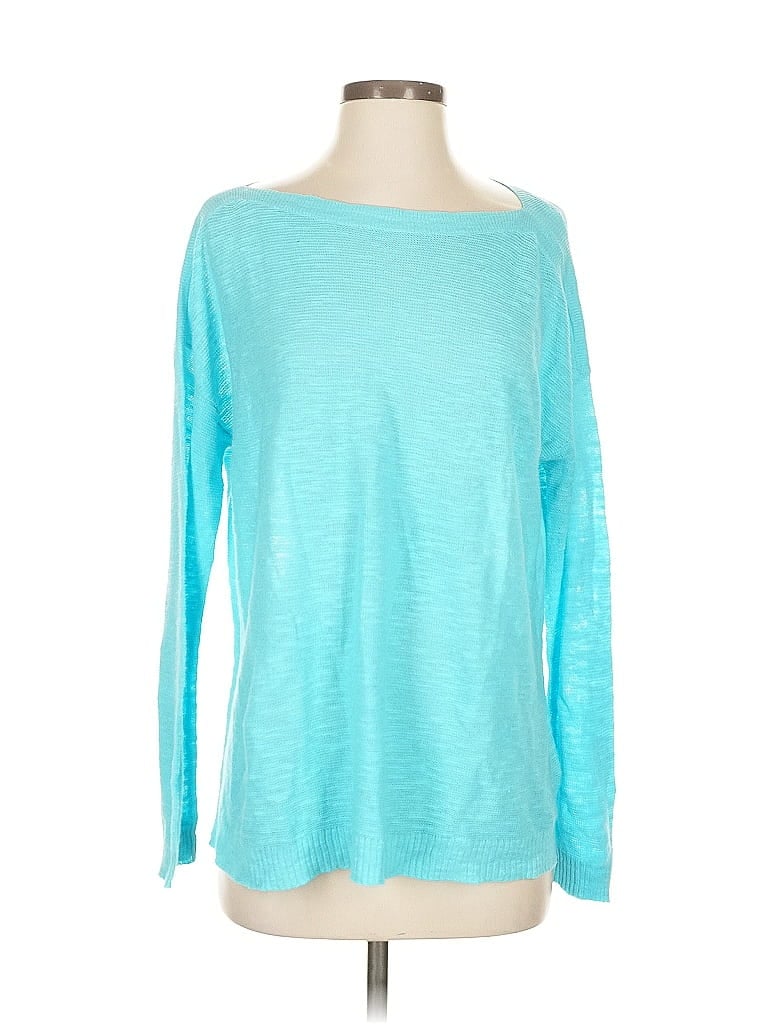 Pre-owned Eileen Fisher Pullover Sweater In Blue