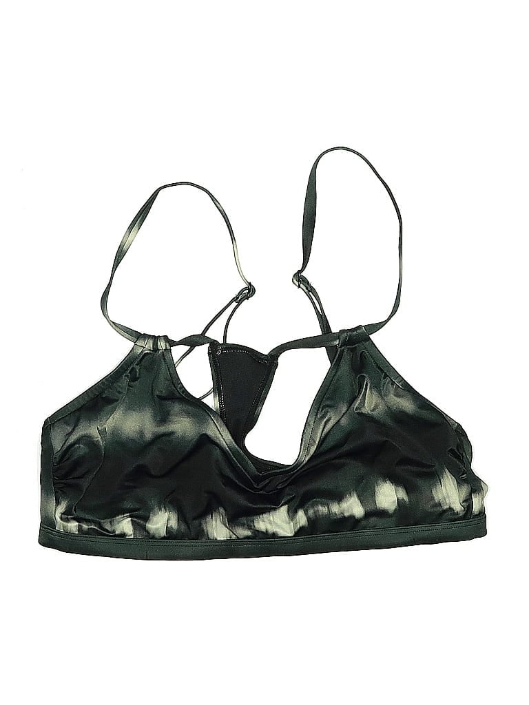 Pre-owned All In Motion Swimsuit Top Green Tie-dye Pattern Swimwear