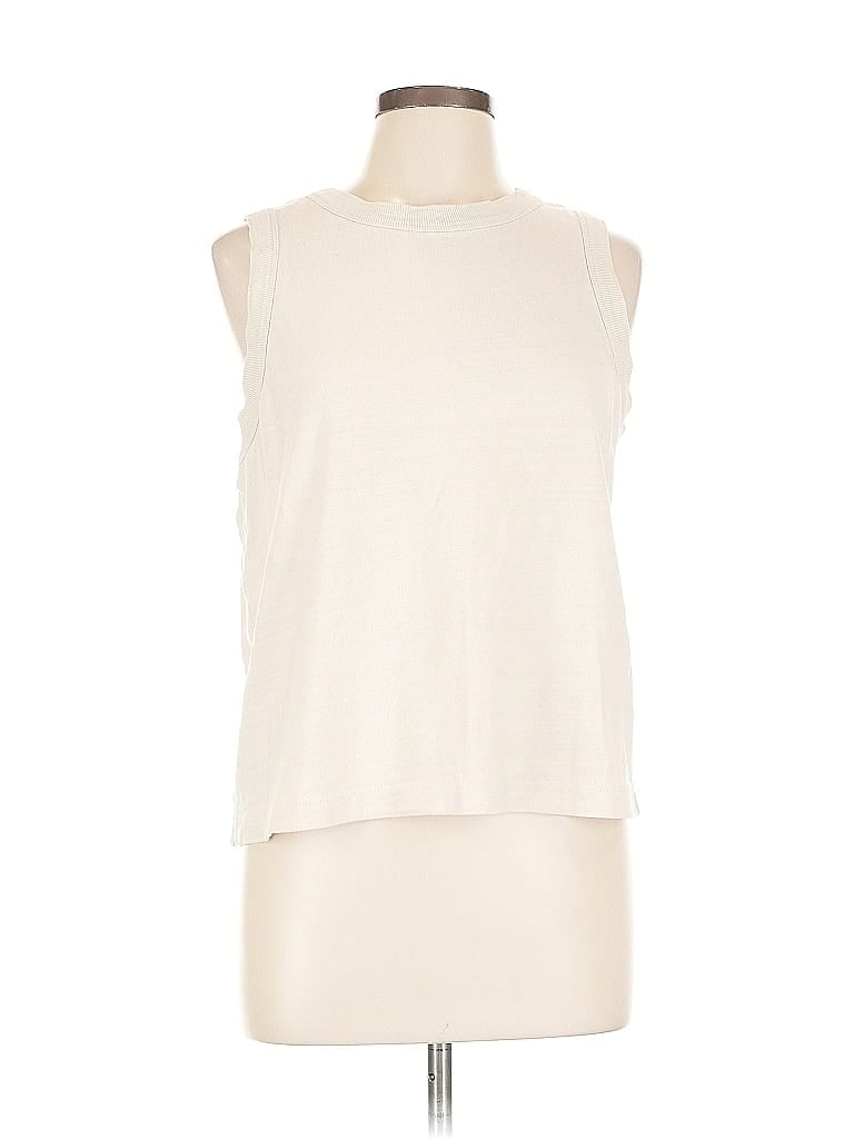 Pre-owned Ann Taylor Loft Sleeveless Blouse In White