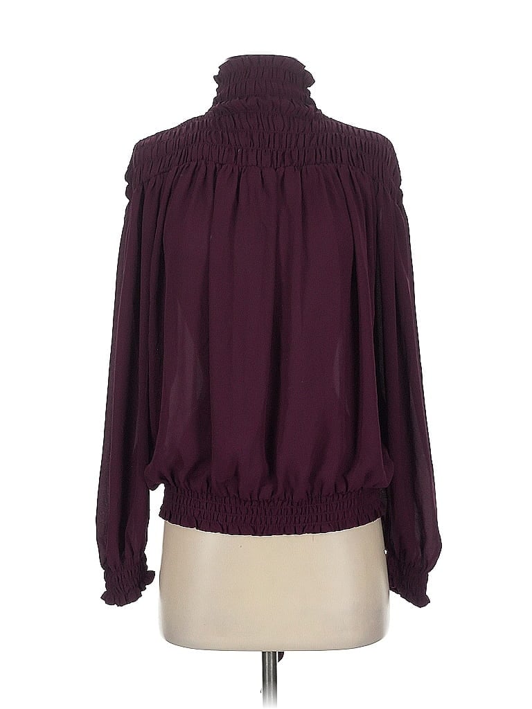 Pre-owned Venus Long Sleeve Blouse In Burgundy