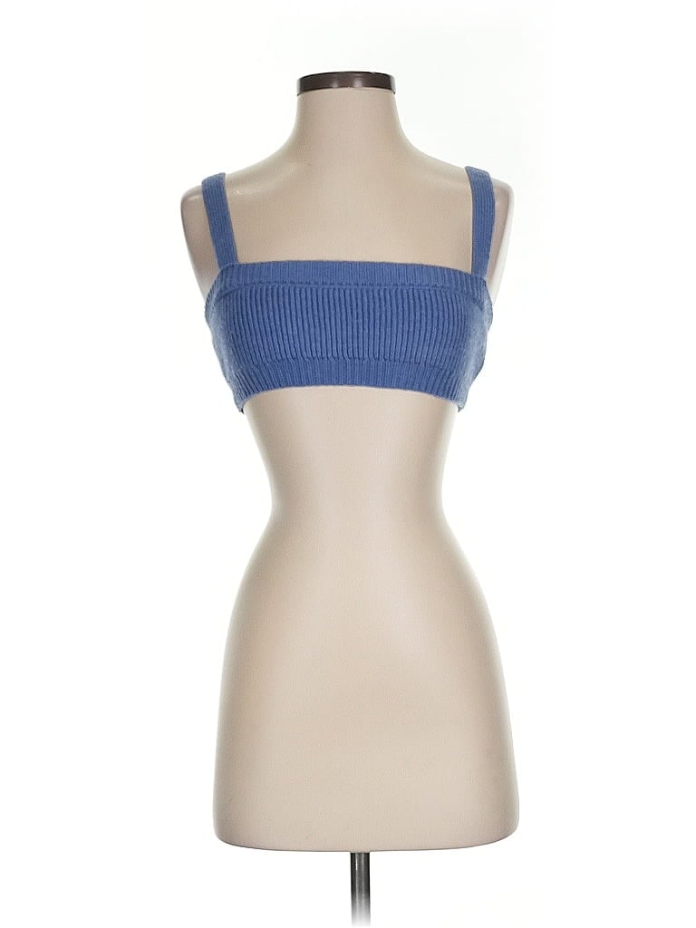 DANIELLE BERNSTEIN Pre-owned Tube Top Blue Strapless Neckline Tops