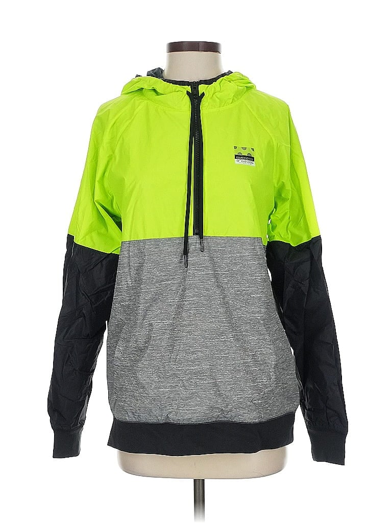 Pre-owned Victoria's Secret Pink Zip Up Hoodie In Green