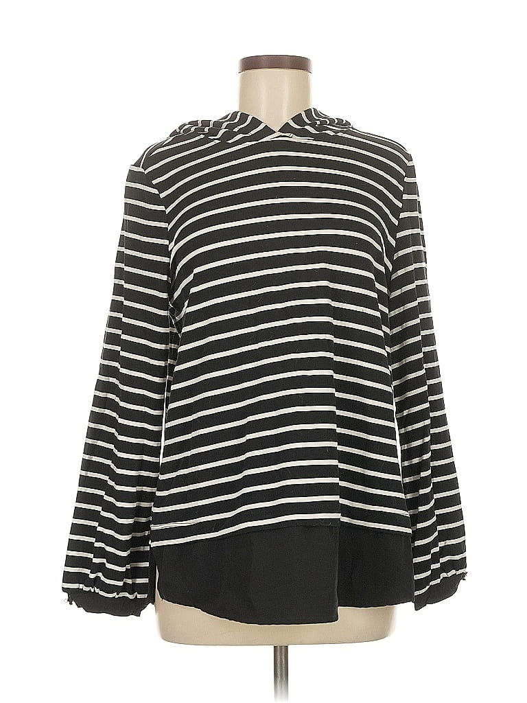 Pre-owned Zenergy By Chico's Pullover Sweater In Black