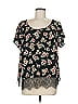 Torrid 100% Polyester Black Short Sleeve Blouse Size Med Plus (00) - photo 1