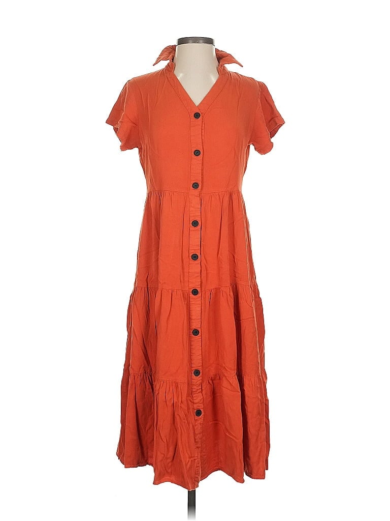 Pre-owned Assorted Brands Casual Dress In Orange
